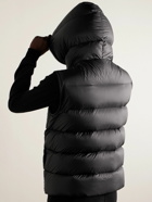 Rick Owens - Quilted Recycled-Shell Hooded Down Gilet - Black