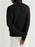 Rag & Bone - ICONS Dexter Waffle-Knit Cotton Sweater - Black