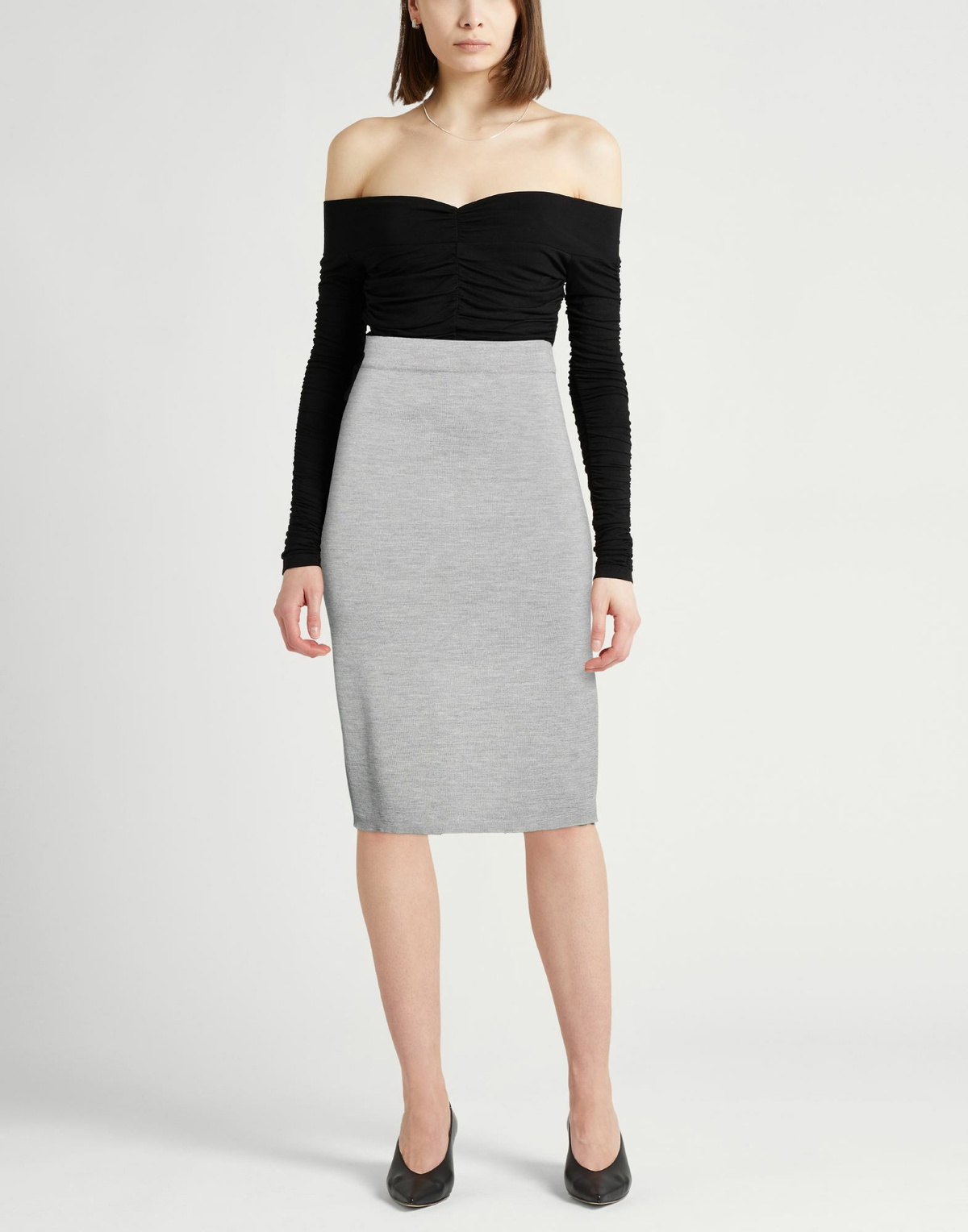 Peserico Womens Midi skirt in Grey