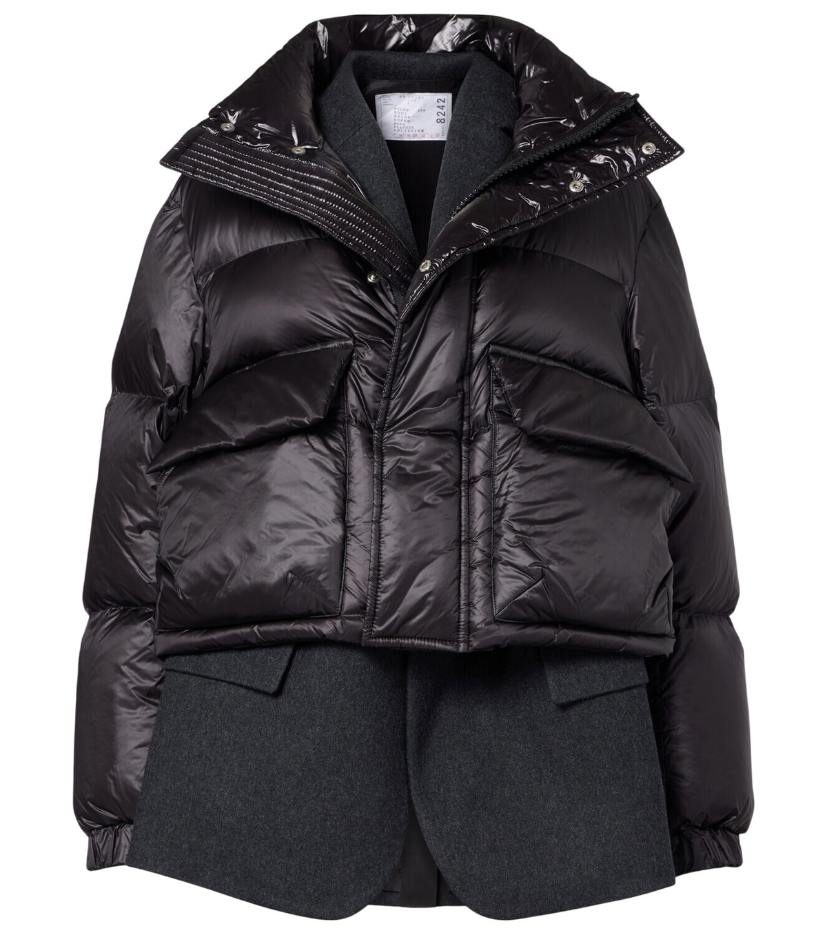 sacai Black Paneled Down Jacket Sacai