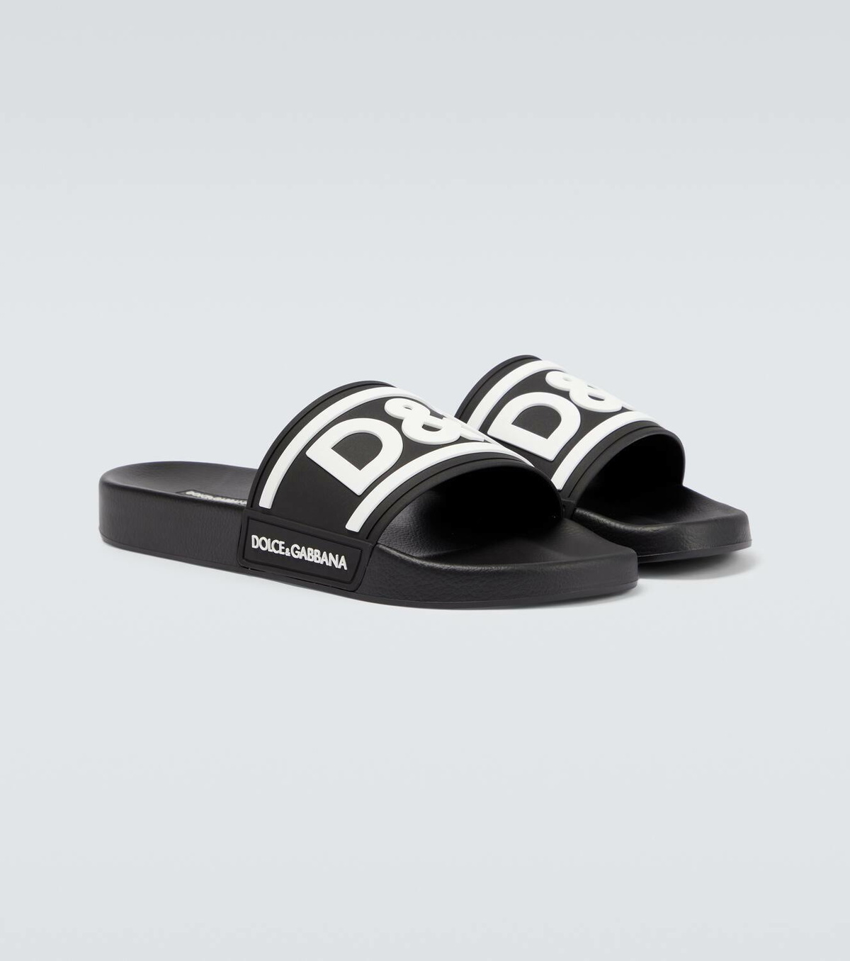 サンダル・ミュール DOLCE & GABBANA rubber slide sandals with DG logo DOLCE & GABBANA Rubber beachwear slides with DG logo Pink 39