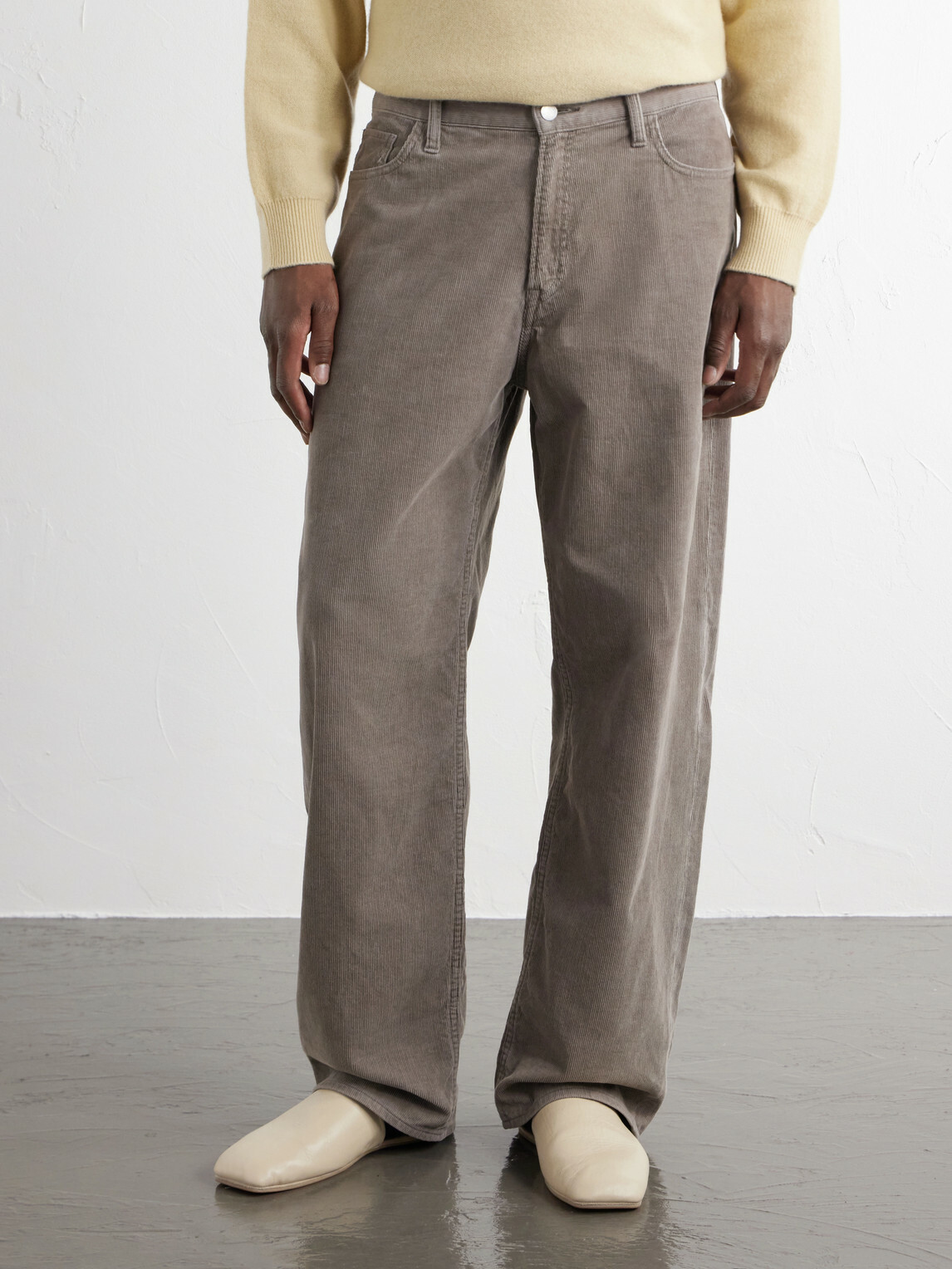 ssstein - Straight-Leg Cotton-Corduroy Trousers - Neutrals