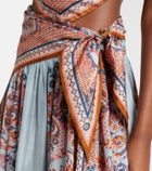 Zimmermann Aster floral silk maxi skirt