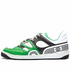 Gucci Men's Basket Low Sneakers in Black/Green
