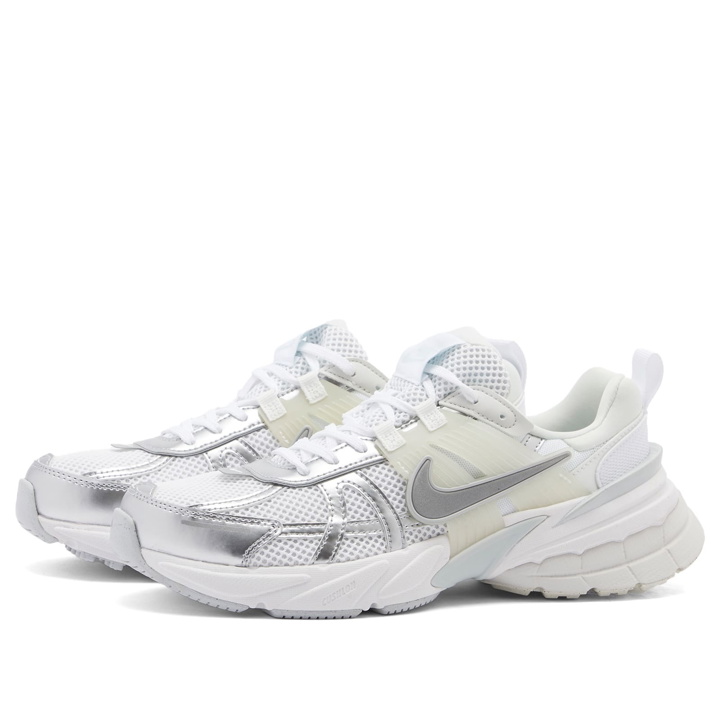 Photo: Nike Women's W V2K Run Sneakers in White/Silver/Platinum