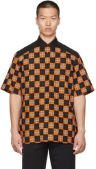 Burberry Orange & Black Check Tirley Short Sleeve Shirt