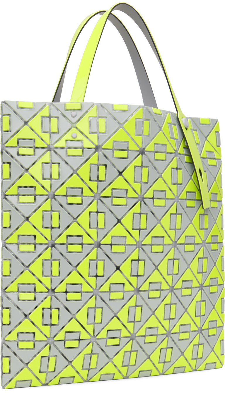 BAO BAO ISSEY MIYAKE Green & Gray Connect 6x6 Tote Bao Bao