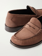 Brunello Cucinelli - Suede Penny Loafers - Brown