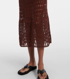 Anna Kosturova Marissa cotton crochet midi dress