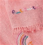 Paul Smith - Logo-Embroidered Linen Scarf - Pink