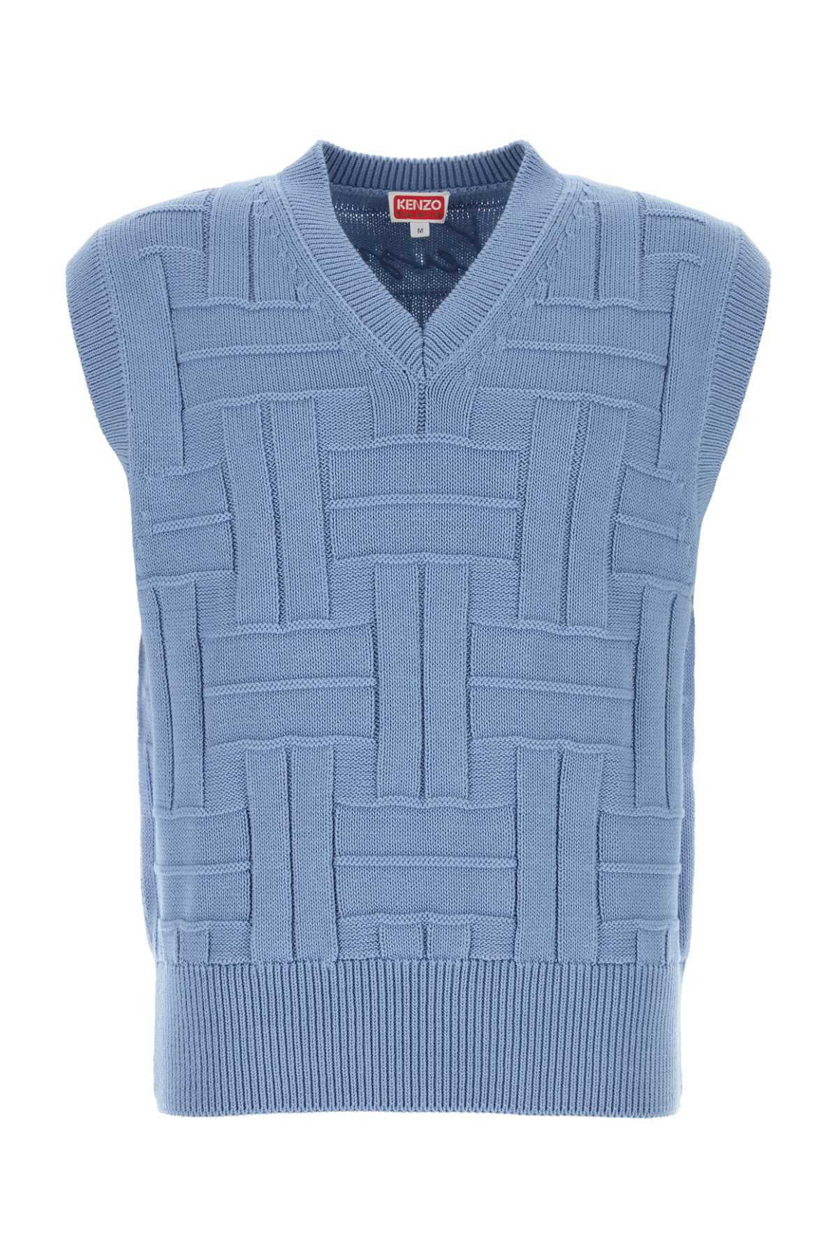 【送料&関税込】Kenzo Cerulean Blue Cotton Vest Kenzo Cerulean Blue Cotton Vest Kenzo
