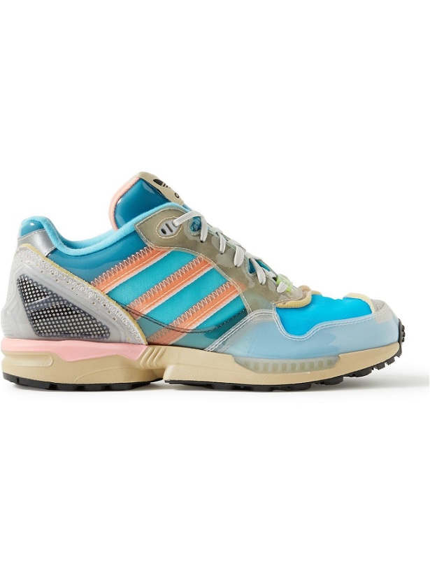 Photo: ADIDAS CONSORTIUM - XZ0006 Inside Out Rubber-Trimmed Mesh Sneakers - Blue