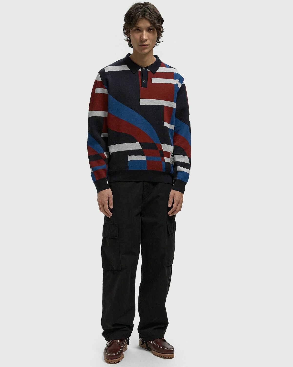 By Parra VERTICAL FOREST KNITTED POLO Multi-color Men