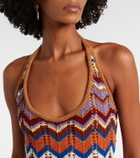 Faithfull Elisa chevron crochet cotton-blend maxi dress