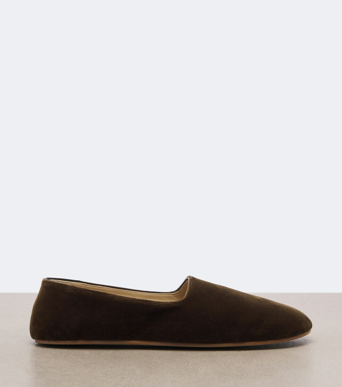 The Row Ponti velvet slip-on shoes