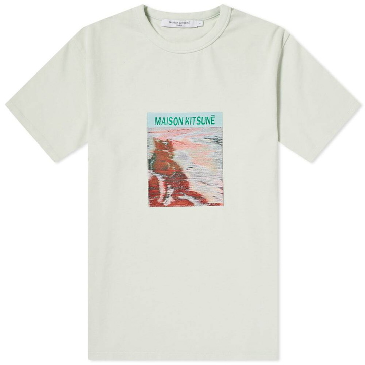 Photo: Maison Kitsuné Men's Photo Tag Classic T-Shirt in Mint