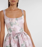 Markarian Apple floral brocade corset dress