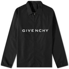 Givenchy Men's Logo Zip Shirt in Black