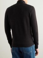 Saman Amel - Ribbed Cashmere Zip-Up Cardigan - Brown