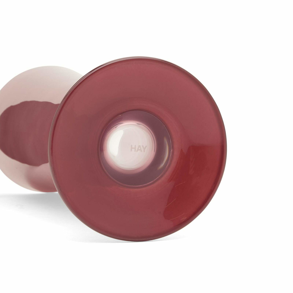 HAY Conical Vase - Small in Rose/Dark Red 