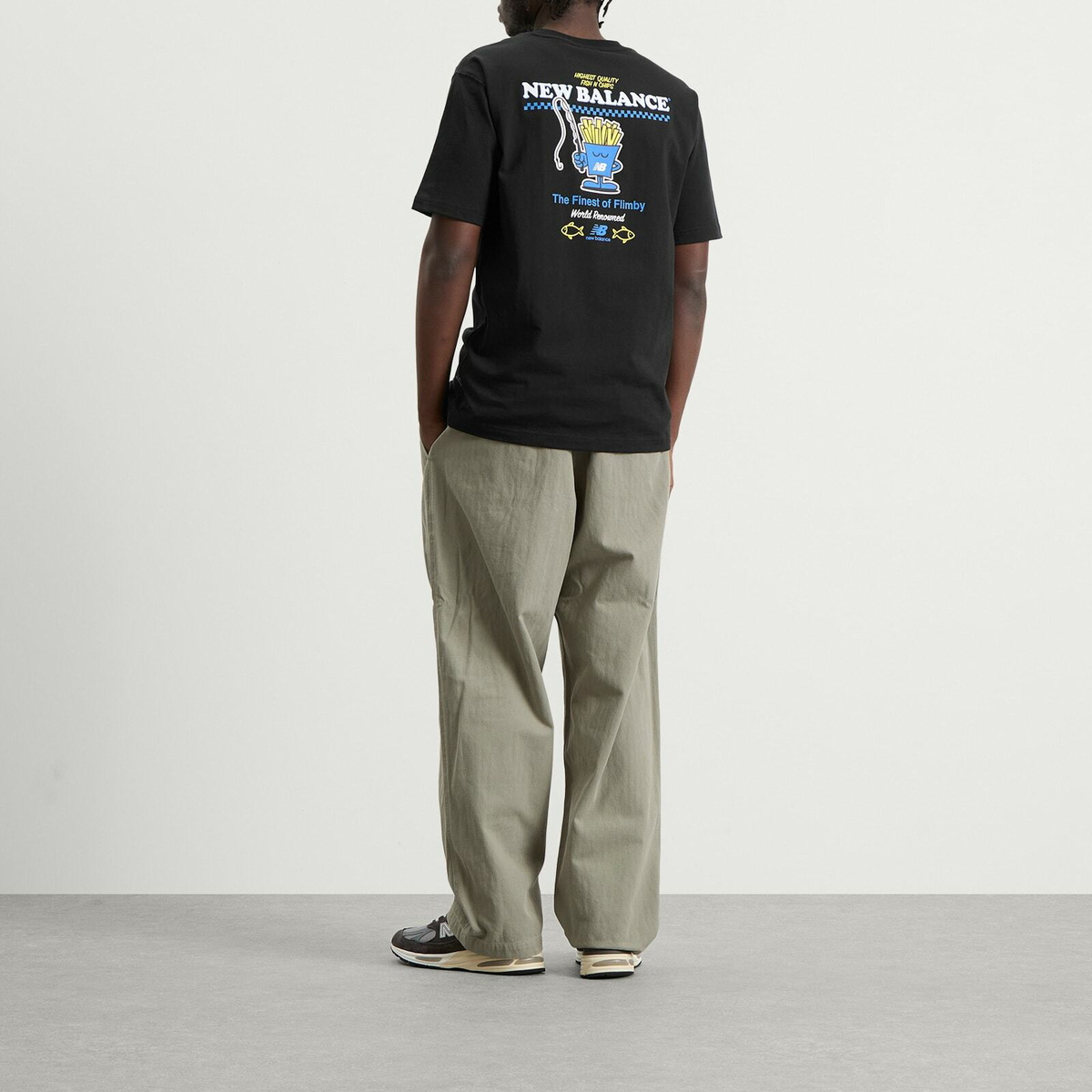 New Balance Men's Fish and Chips T-Shirt in Black