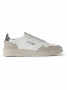 Autry - Suede-Trimmed Perforated Leather Sneakers - White