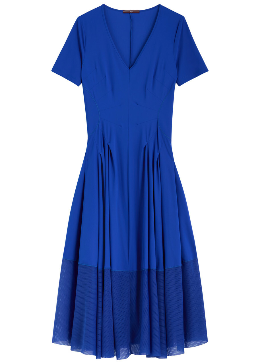 High Playtime Stretch-jersey Midi Dress Blue