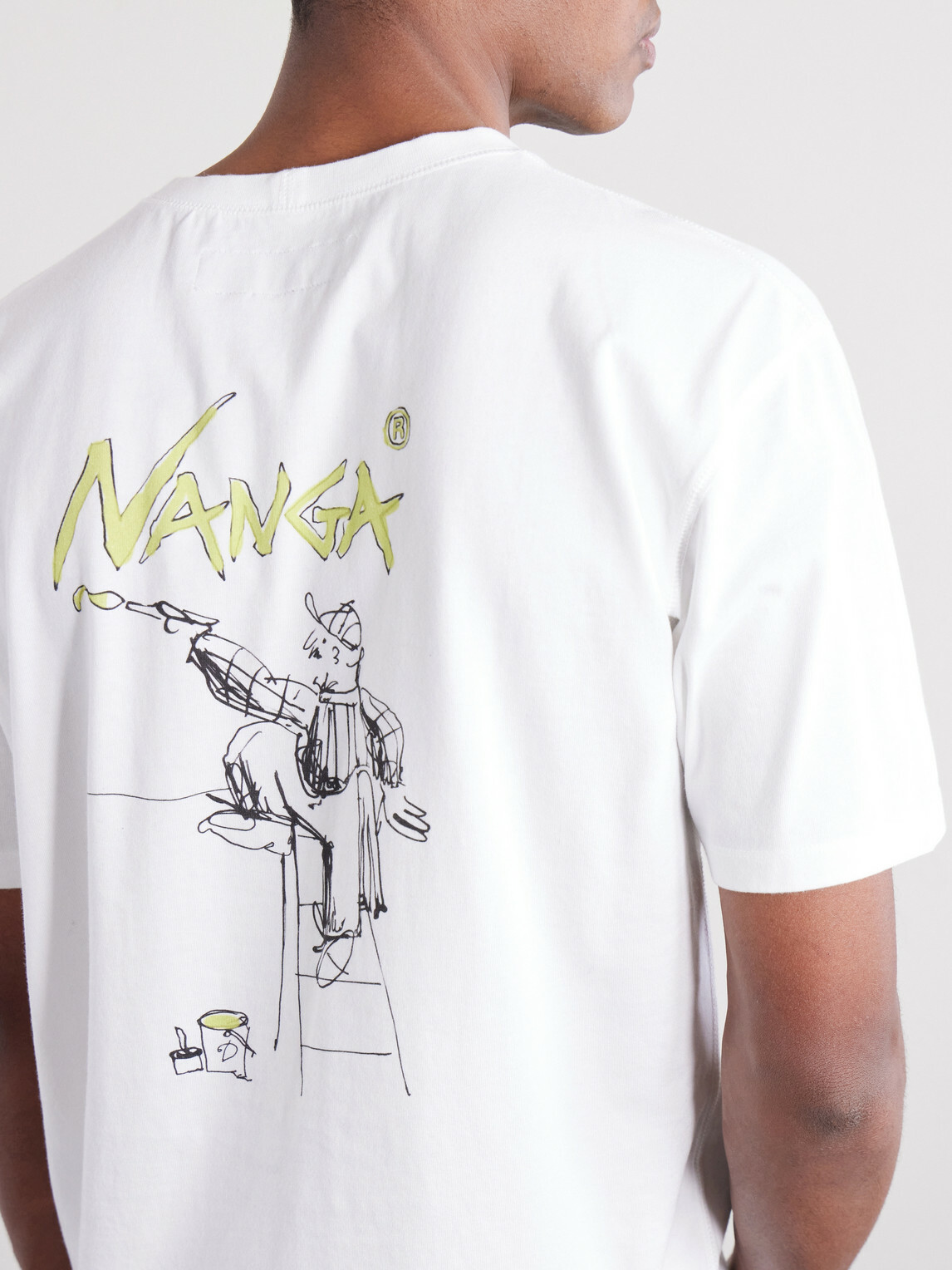 Drake's - Nanga Printed Cotton-Jersey T-Shirt - Neutrals