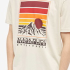 Napapijri Men's Mountain Print T-Shirt in White