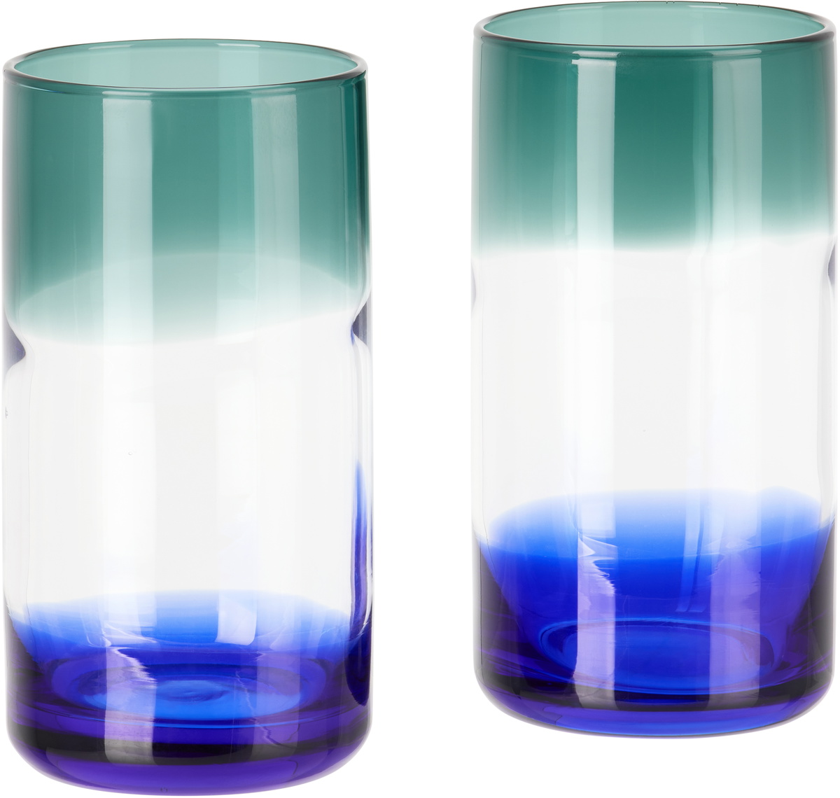 The Conran Shop Blue & Green Ombre Highball Glass Set