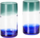 The Conran Shop Blue & Green Ombre Highball Glass Set