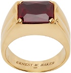 Ernest W. Baker Gold Large Stone Ring