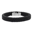 Alexander McQueen Black Amo Braided Bracelet