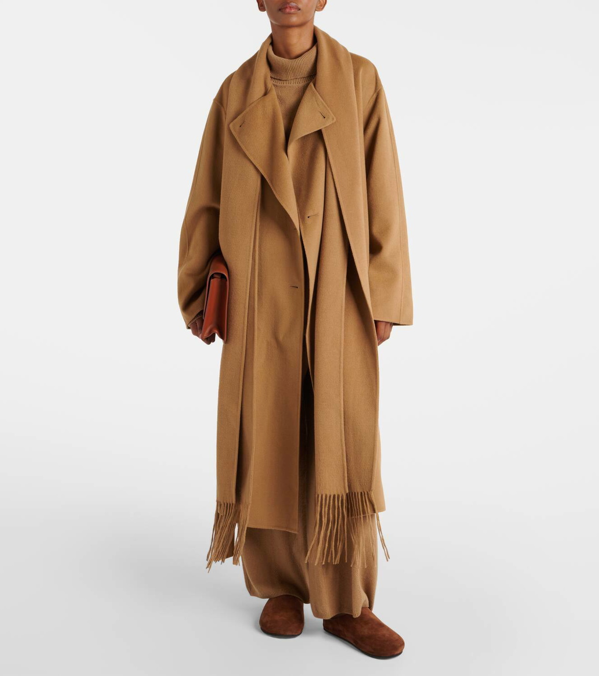 Joseph Lepage caped wool and silk wrap coat Joseph
