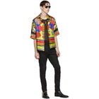 Versace Multicolor Silk Chain Jewelry Shirt