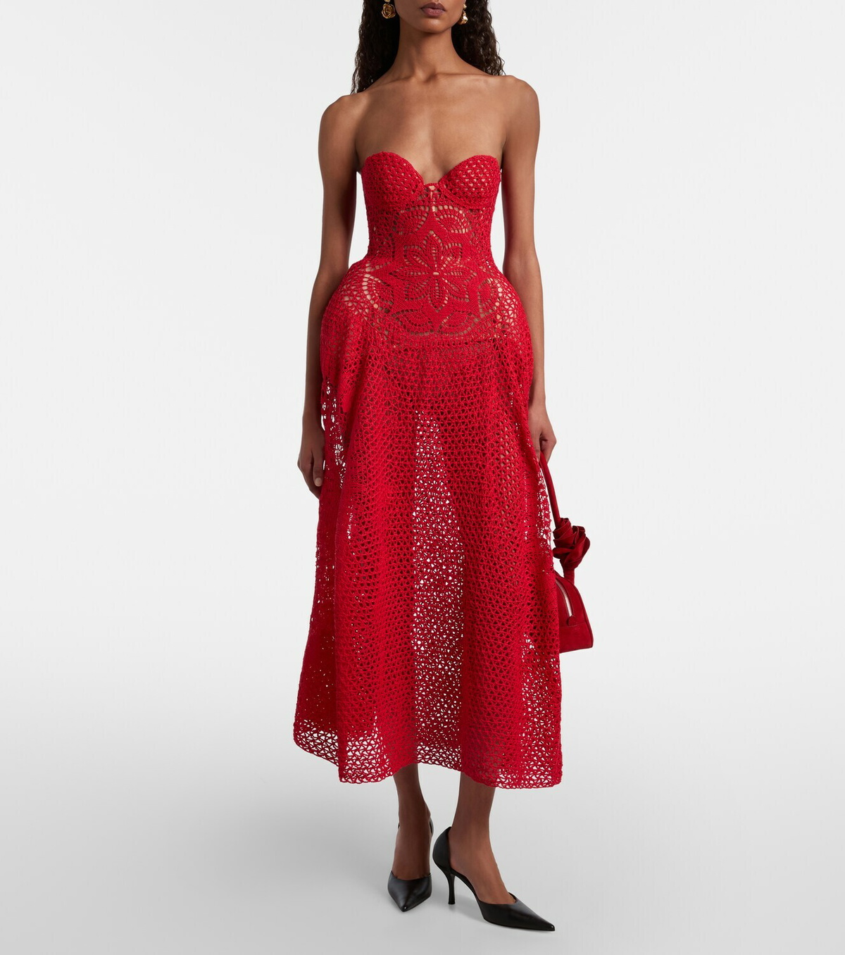 Magda Butrym Crochet cotton corset dress