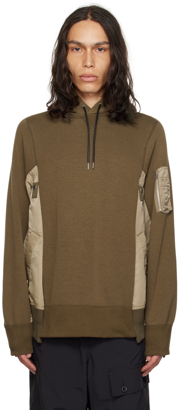 sacai Brown Sponge Hoodie Sacai