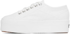 ALAÏA White Superga Edition Platform Sneakers