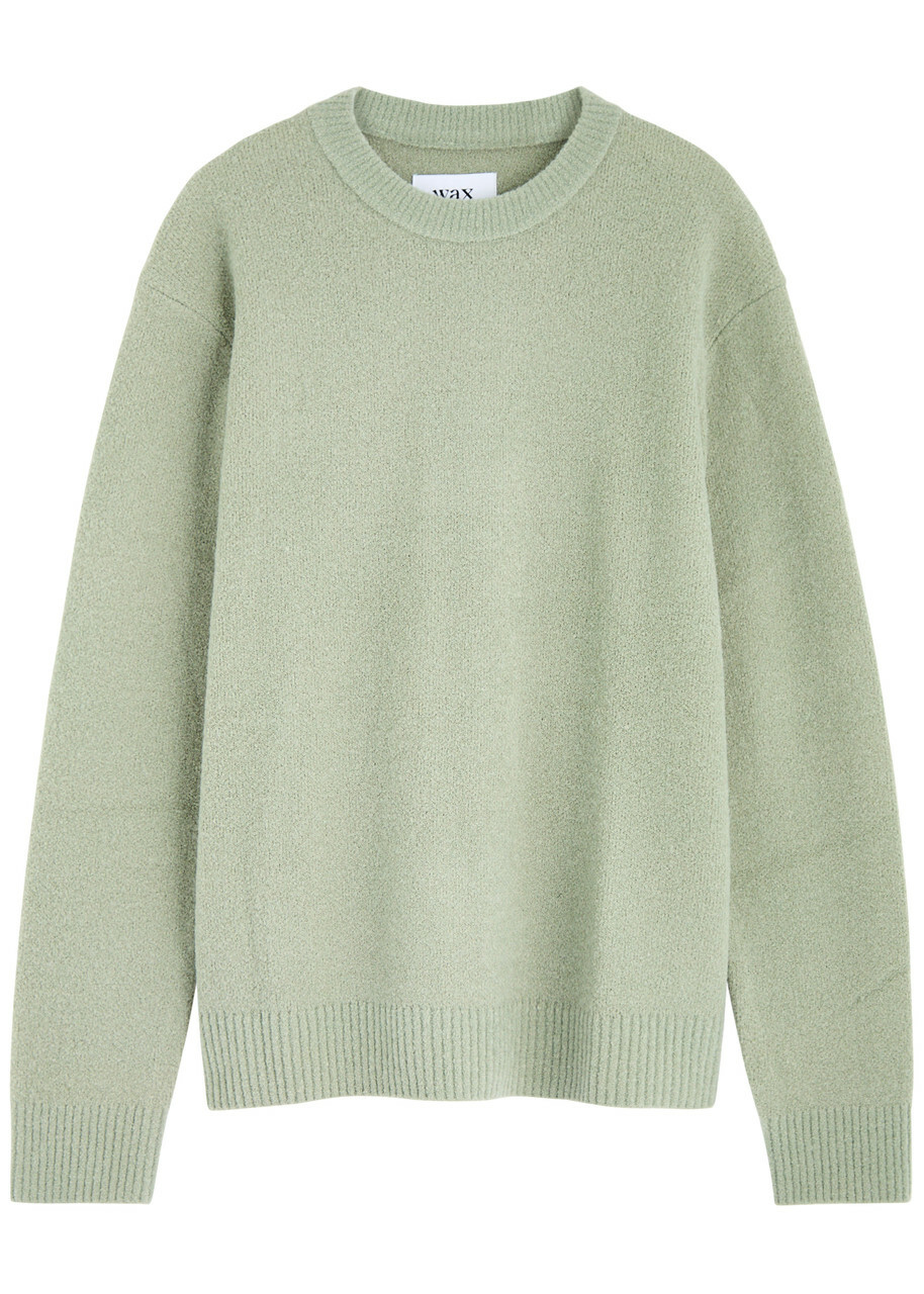 Wax London Wilde Wool-blend Jumper Green