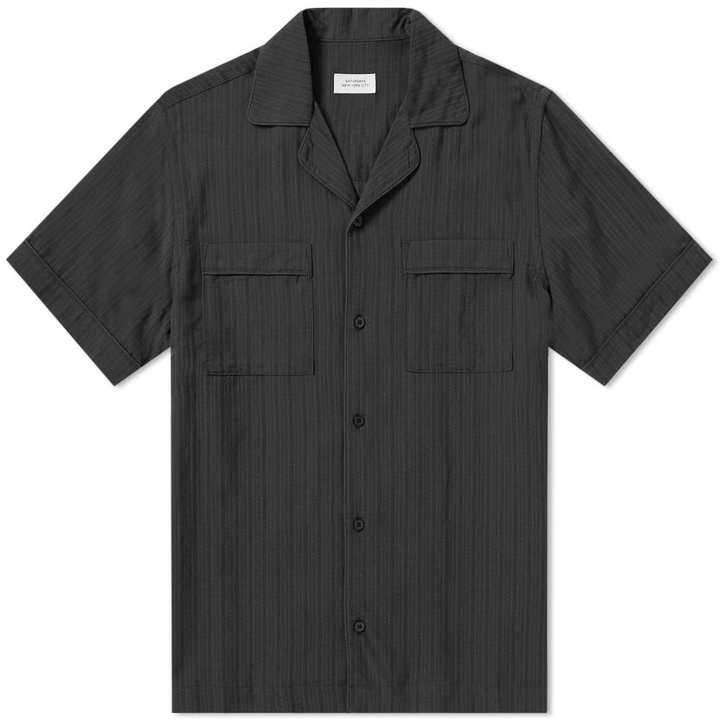 Photo: Saturdays NYC Short Sleeve Cameron Dobby Shirt Black