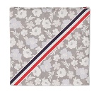 Thom Browne Diagonal Stripe Floral  Pocket Square