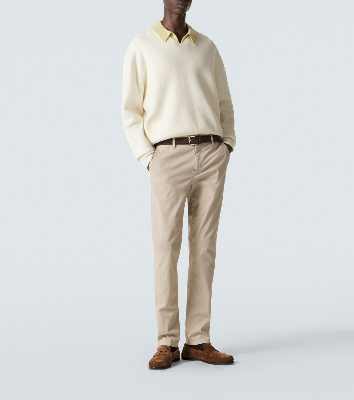 Canali Cotton straight chinos