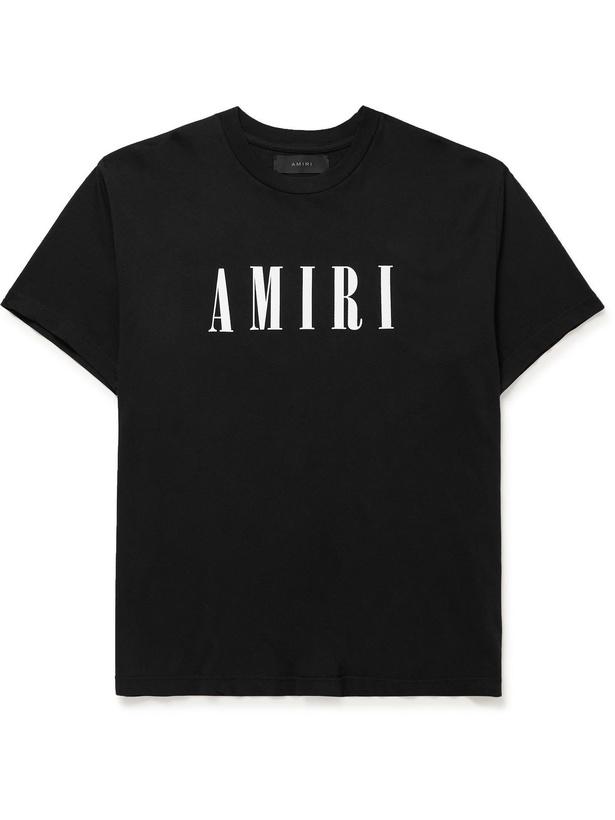 Photo: AMIRI - Logo-Print Cotton-Jersey T-Shirt - Black