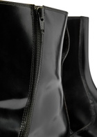 Lemaire Glossed Leather Ankle Boots Black