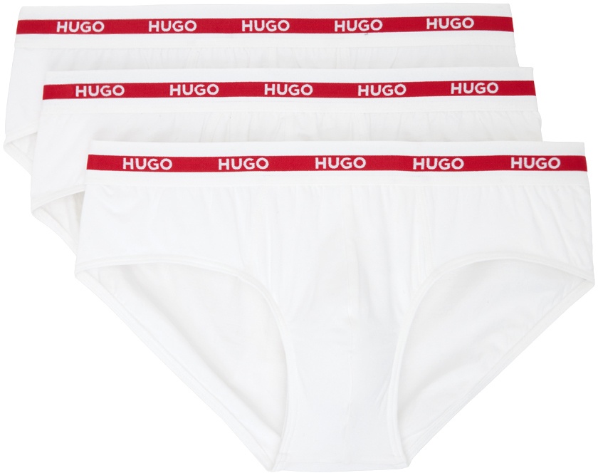 Photo: Hugo Three-Pack White & Red Briefs