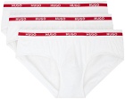 Hugo Three-Pack White & Red Briefs