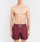 Rubinacci - Mid-Length Printed Swim Shorts - Men - Red