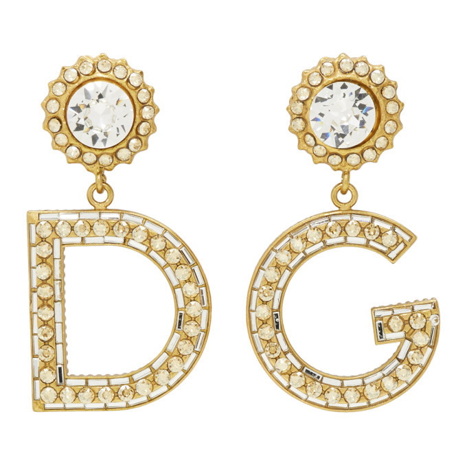 Dolce & Gabbana rhinestone-embellished D&G Earrings - Farfetch