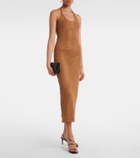 Courrèges Sheer cotton mesh midi dress