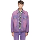 Martine Rose Purple Oversized Denim Jacket